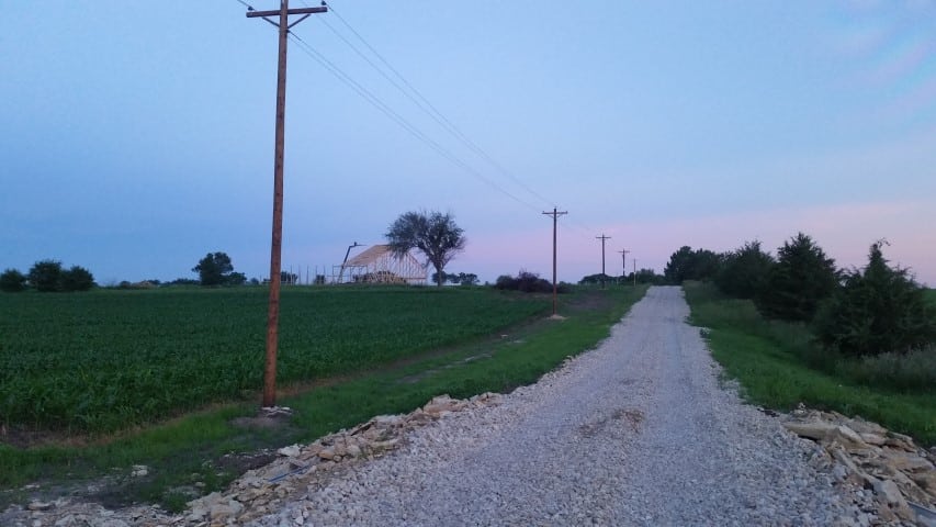 Up Driveway at Barn