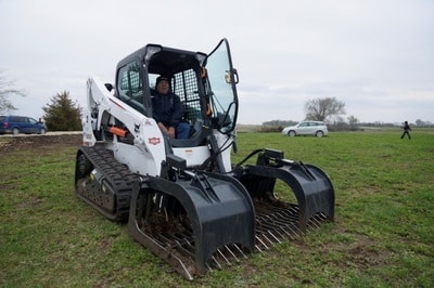 in the skid loader