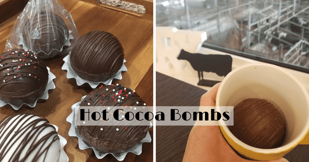 Hot Cocoa Bomb packaged & with mug