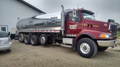 Milk Truck Picking Up Milk