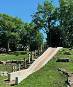 cement slide in a park