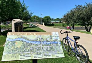 Walking Trail with Sign and a Bike