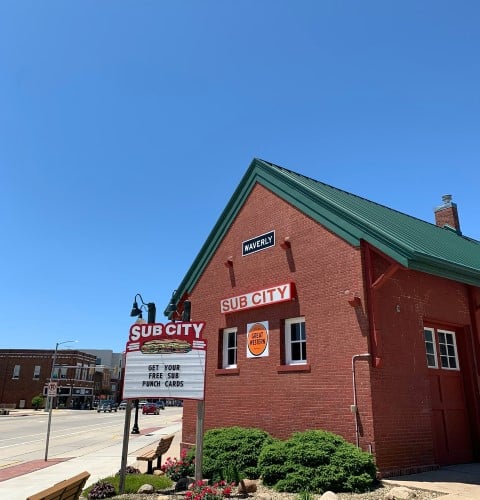 train depot turned into a subway shop